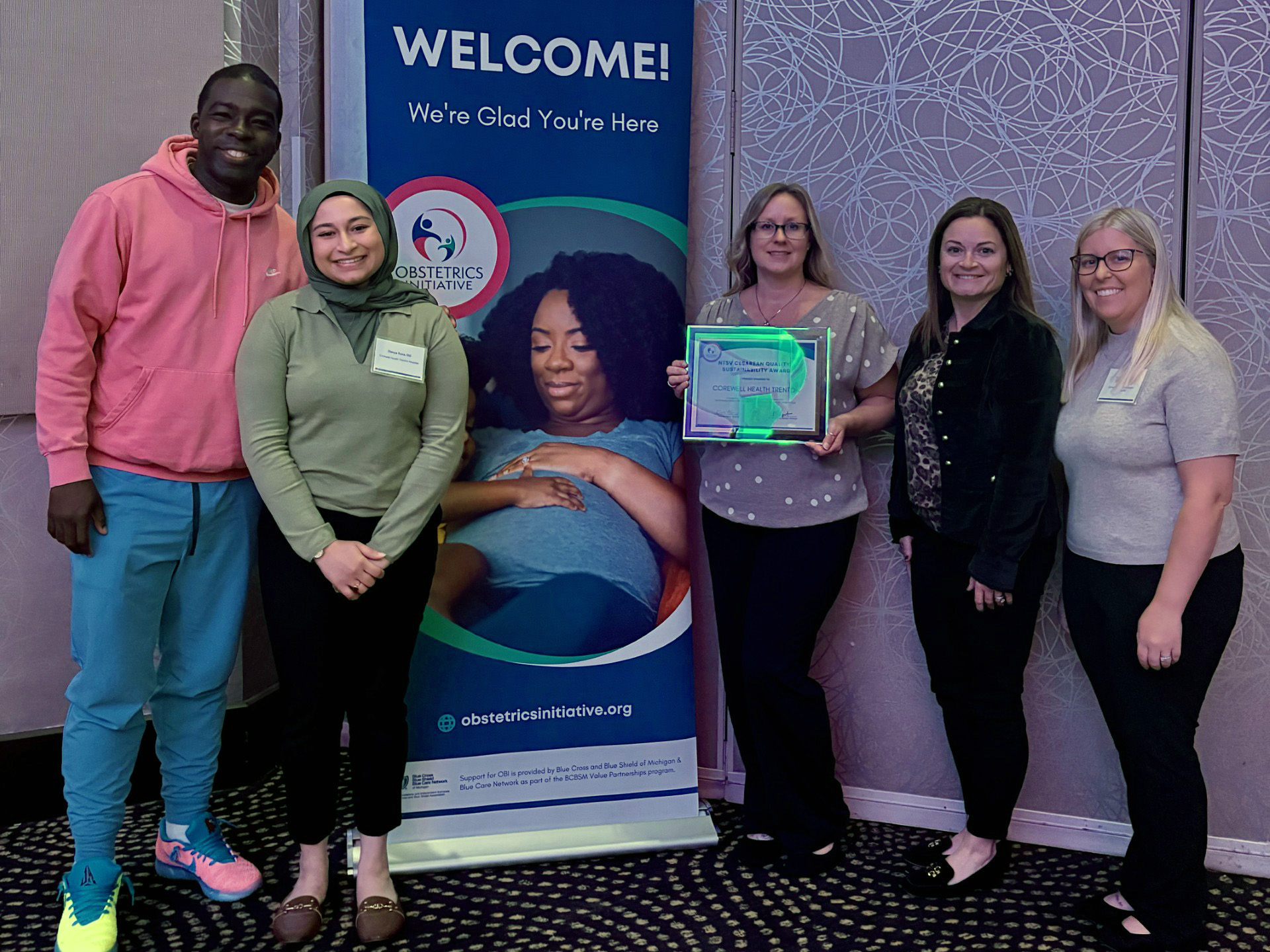 Corewell Health Trenton team with 2026 OBI Award 1