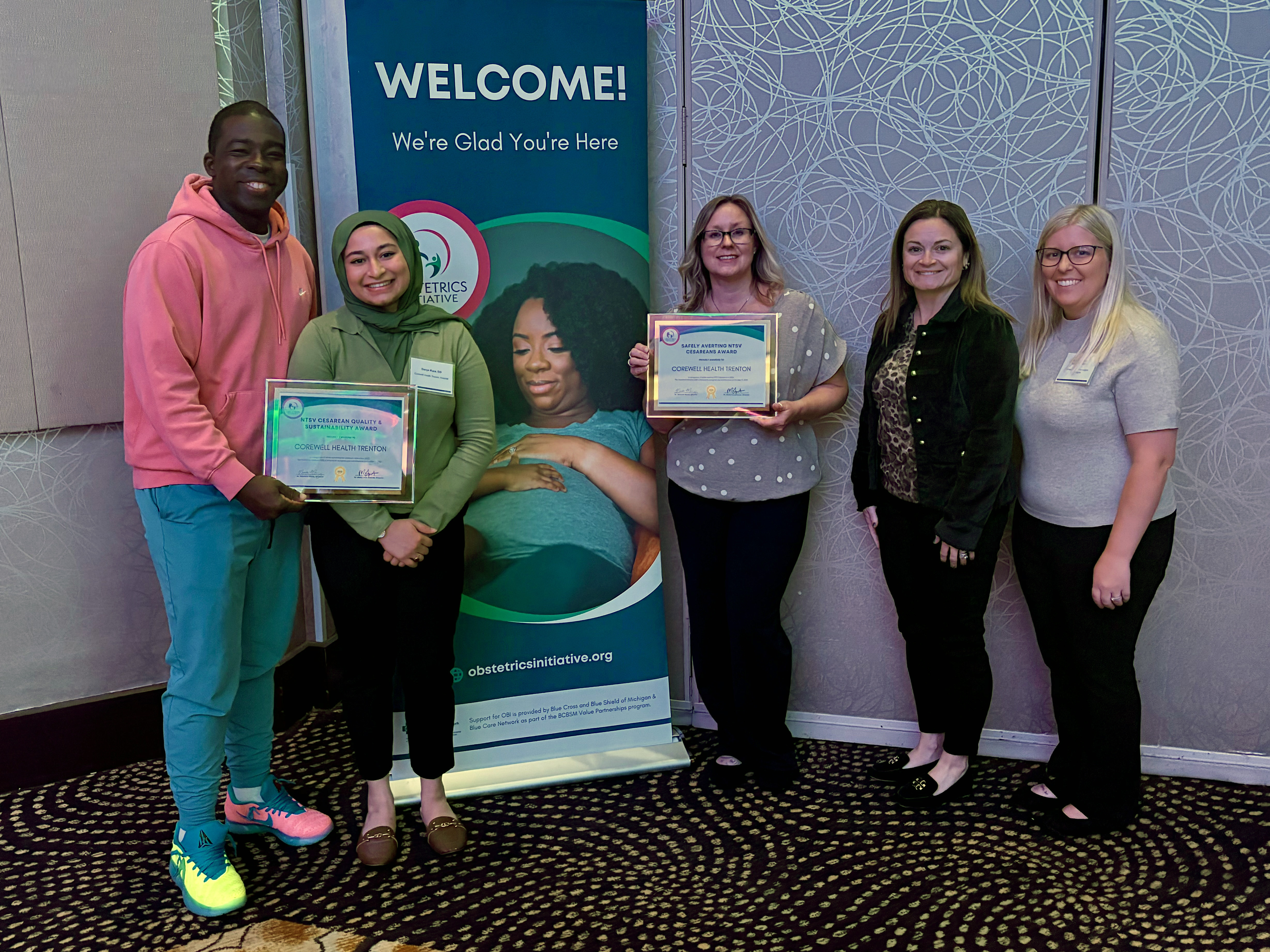 Corewell Health Trenton team with 2026 awards